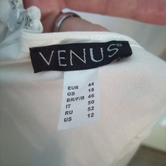 VENUS White V-Neck Dress - Picture 2 of 2